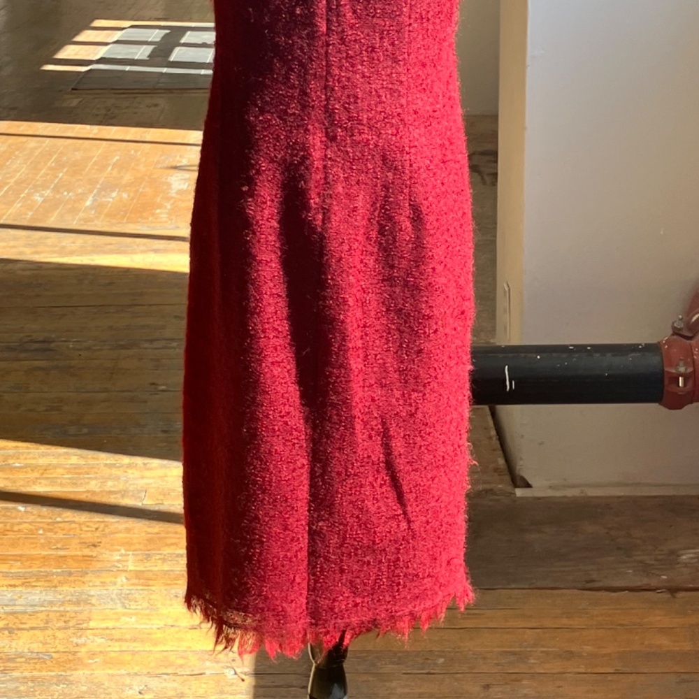 Kenneth Cole Burgundy wool and Mohair deess - Picture 9 of 12